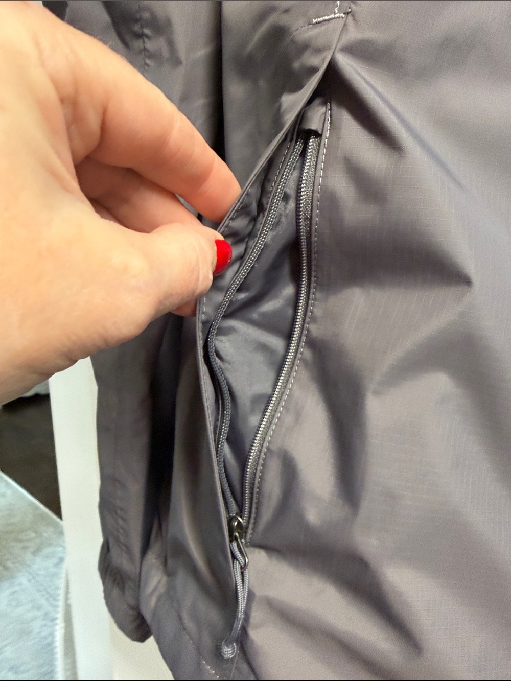 The North Face Women's Gray Hooded Rain Jacket - Picture 2 of 7